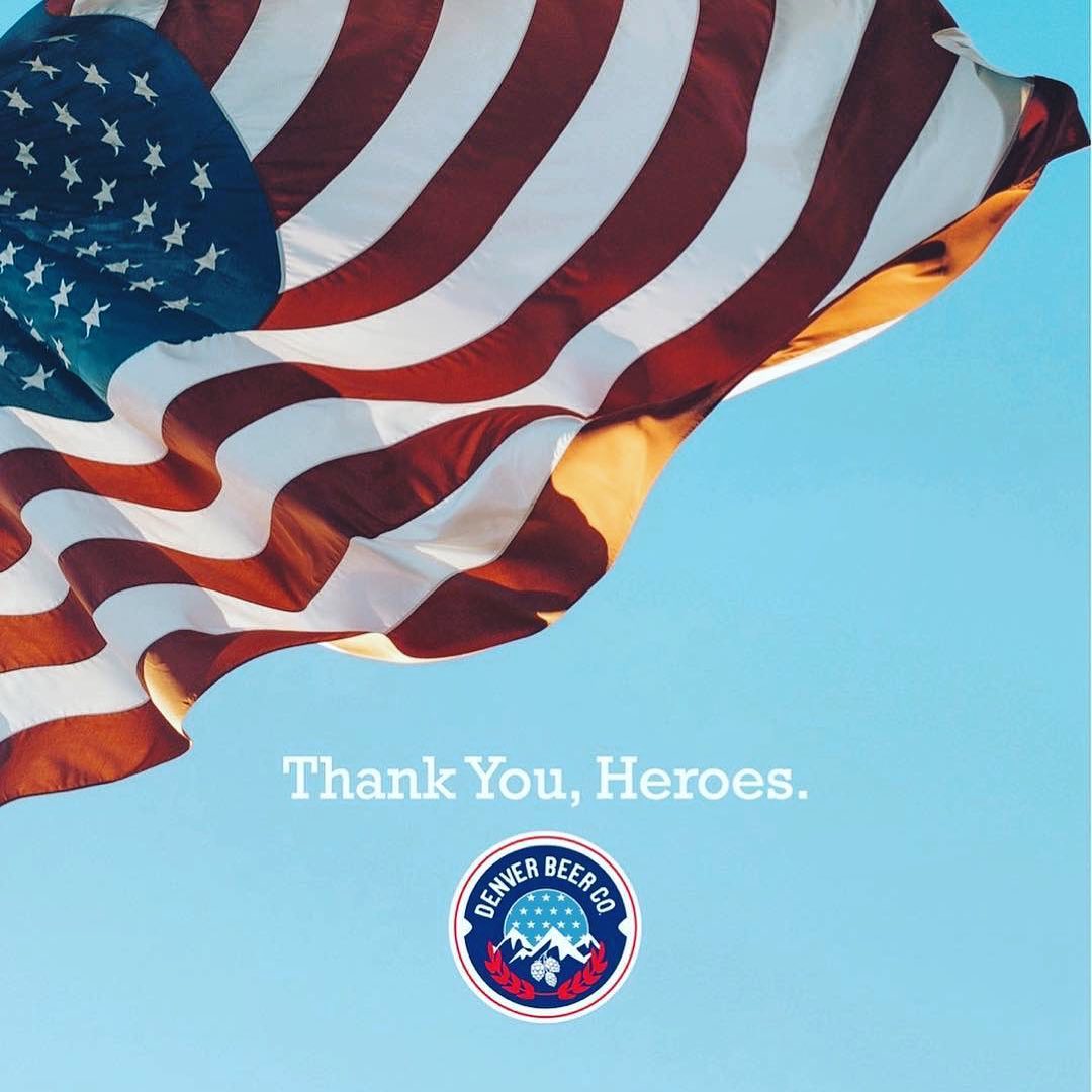 We would like to say a sincere thank you to all of our Veterans for your service to our great country. Please come enjoy a beer on us in one of our taprooms with your Military ID.