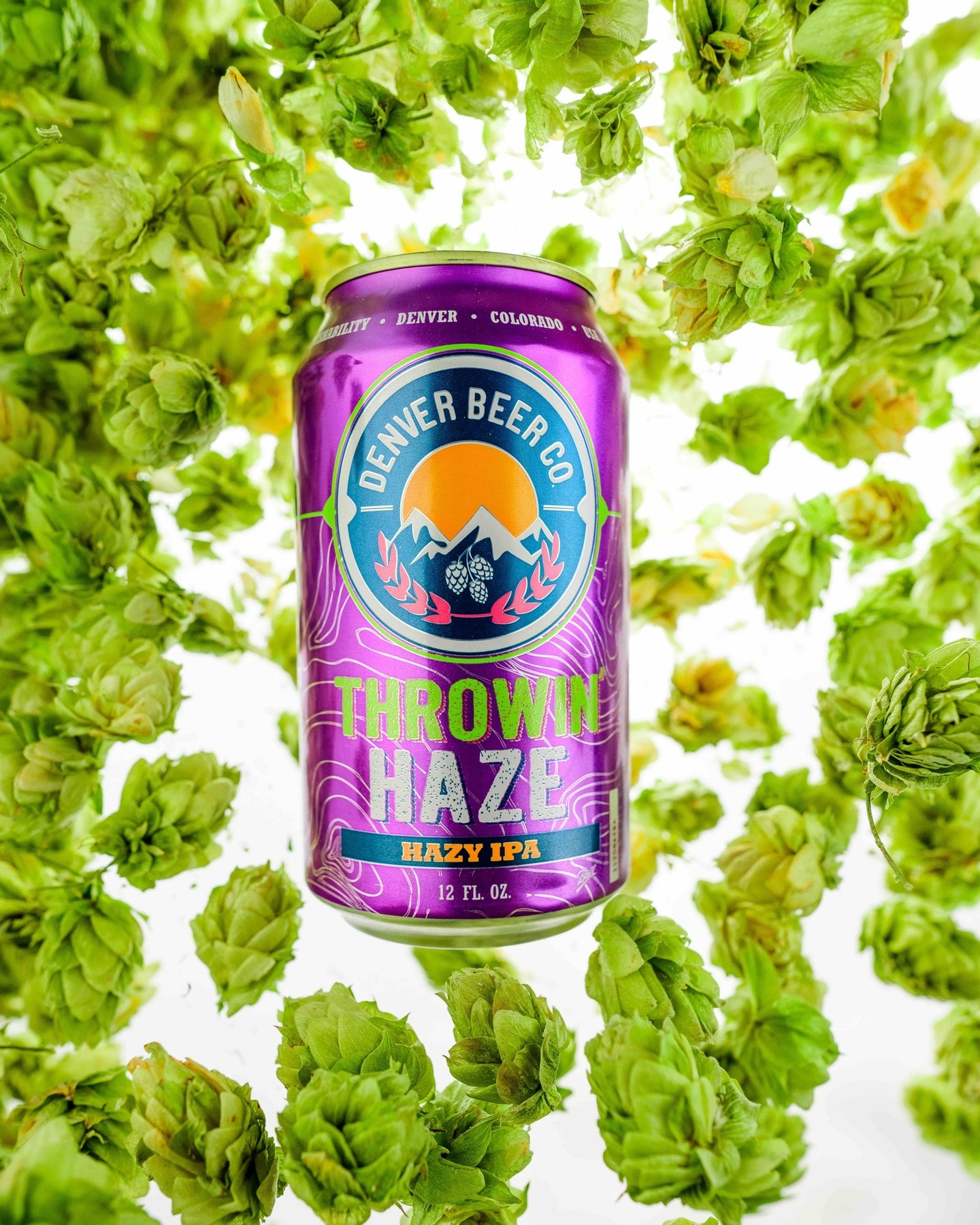 Don't worry, be hoppy!⁠⁠Our new hazy IPA, Throwin' Haze, is big on the citrus and stonefruit flavors.⁠⁠Trident, Cascade and Columbus hops make this easy sippin' beer pretty mild on IBUs, but big on aroma and flavor!
