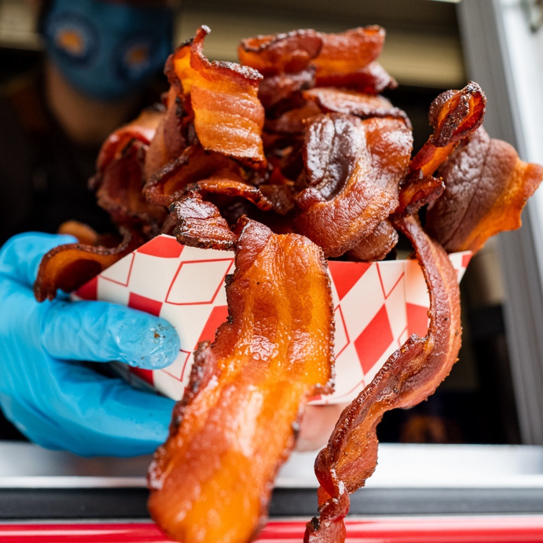 Mmmm. Bacon.⁠⁠Unlimited bacon is a delicious part of our Beer Bacon & Coffee event, and one third of the name.⁠⁠This year we’re pumped to partner with @riverbearamericanmeats to serve up everyone’s favorite smoky, salty, breakfast buddy.⁠⁠River Bear American Meats is a Denver-based company, owned by Chef Justin Brunson. ⁠All of their meats are sourced from farms that raise animals humanely, and never use antibiotics, hormones or fillers.⁠⁠All of River Bear’s meats are smoked over real hardwood, grown right here in Colorado.⁠Each bite of bacon is basically a taste of CO.⁠⁠You can fill up on River Bear’s bacon, @codacoffe java, and specially crafted DBC brews March 5th and 6th at our annual breakfast-themed bash.⁠⁠Ticket link in bio or at events.denverbeerco.com