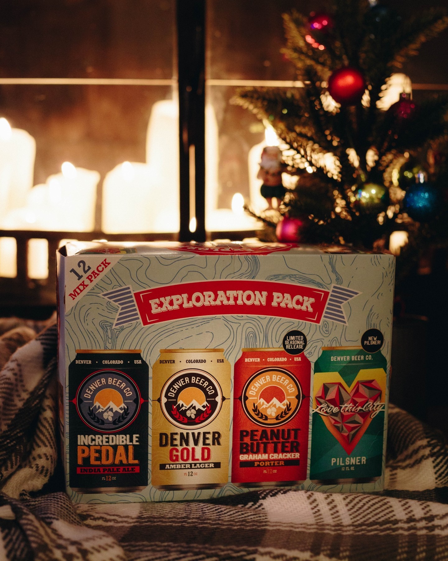 High of 4° in Denver tomorrow?!? Sounds like the perfect day to stay inside, cozy up, and explore our new Winter Mix Pack.What’s in the Box?🥜PB Graham Cracker Porter🏙️Love This CityDenver Gold Incredible PedalIf you do decide to venture outside, our taprooms are nice and cozy + they have beer